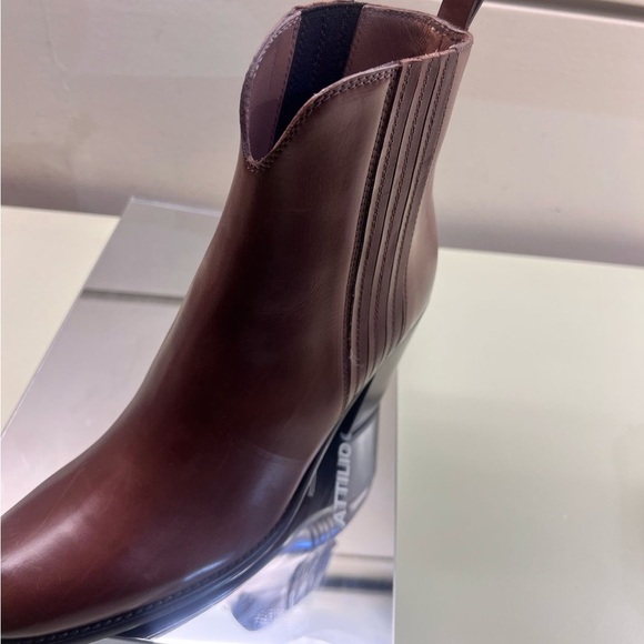 Sartore MADE IN ITALY LEATHER Brown Ankle Boots with Chelsea Style - Picture 6 of 12